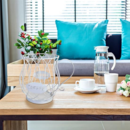 

Держатель для капсул для кофе, прочный утюг большой емкости, держатель для капсул для кофе, капсульный органайзер для дома белый