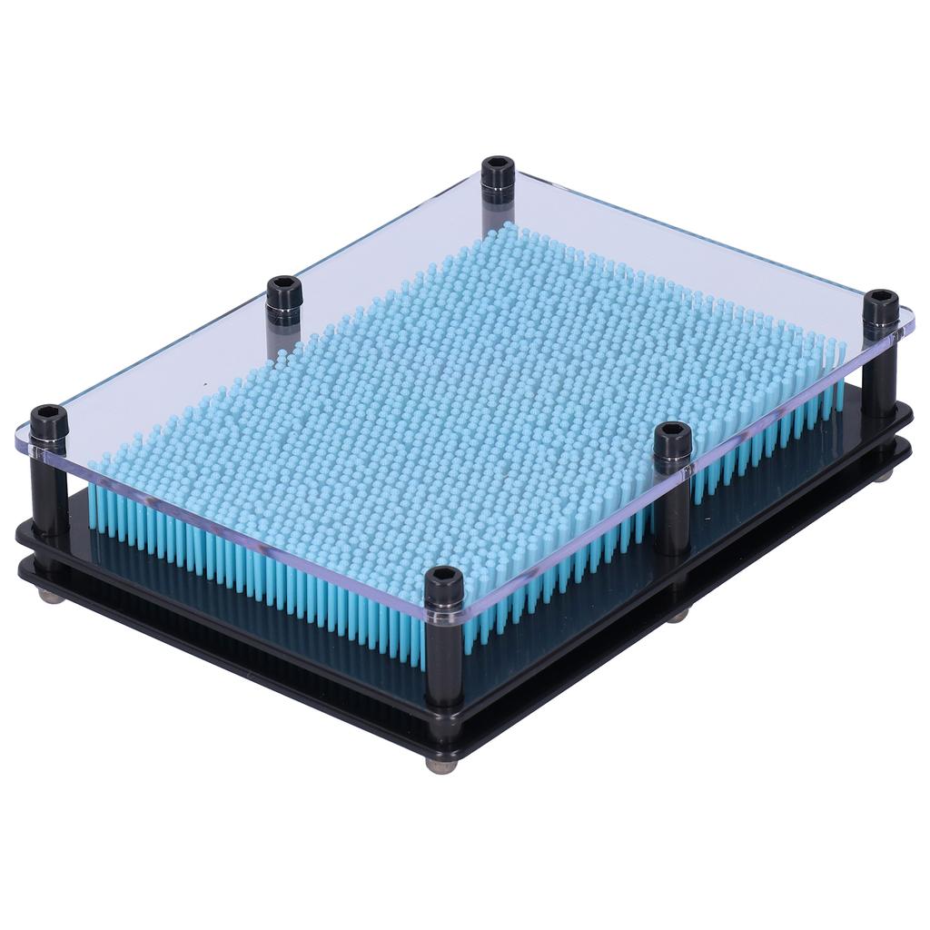 Pin Art Toy 3D Plastic Hand Print Model Cloning Colorful Changeable Kids Creative Gift LLight Blue