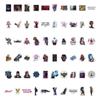 Creative Waterproof PVC Stickers For Water Cups, Luggage, Notebooks, Scooters, Motorcycles