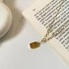 Non-fading Titanium Steel Simple Letter Pendant Necklace for Women – Heart Chain, Cool Style, Internet Celebrity Jewelry