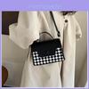 Fashion Plaid Colorblock Retro Crossbody Bag With Unique Material For Casual Daily Use