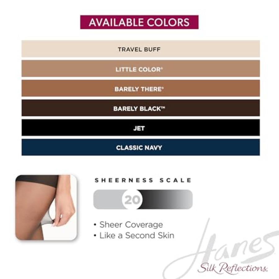 Non Control Top, Reinforeced Toe Pantyhose
