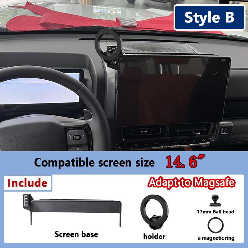 Car Phone Holder For Haval H9 2024 2025 2026 360° Rotating Screen Navigation Bracket Stand Mobile Support Magsafe Accessories