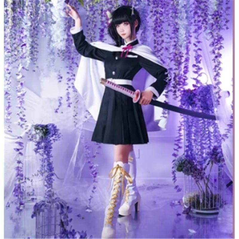 Tsuyuri Kanao Cosplay Kostuum Volwassen Kind Anime Uniform Vrouwen Kimono Haori Pruik Halloween Kleding