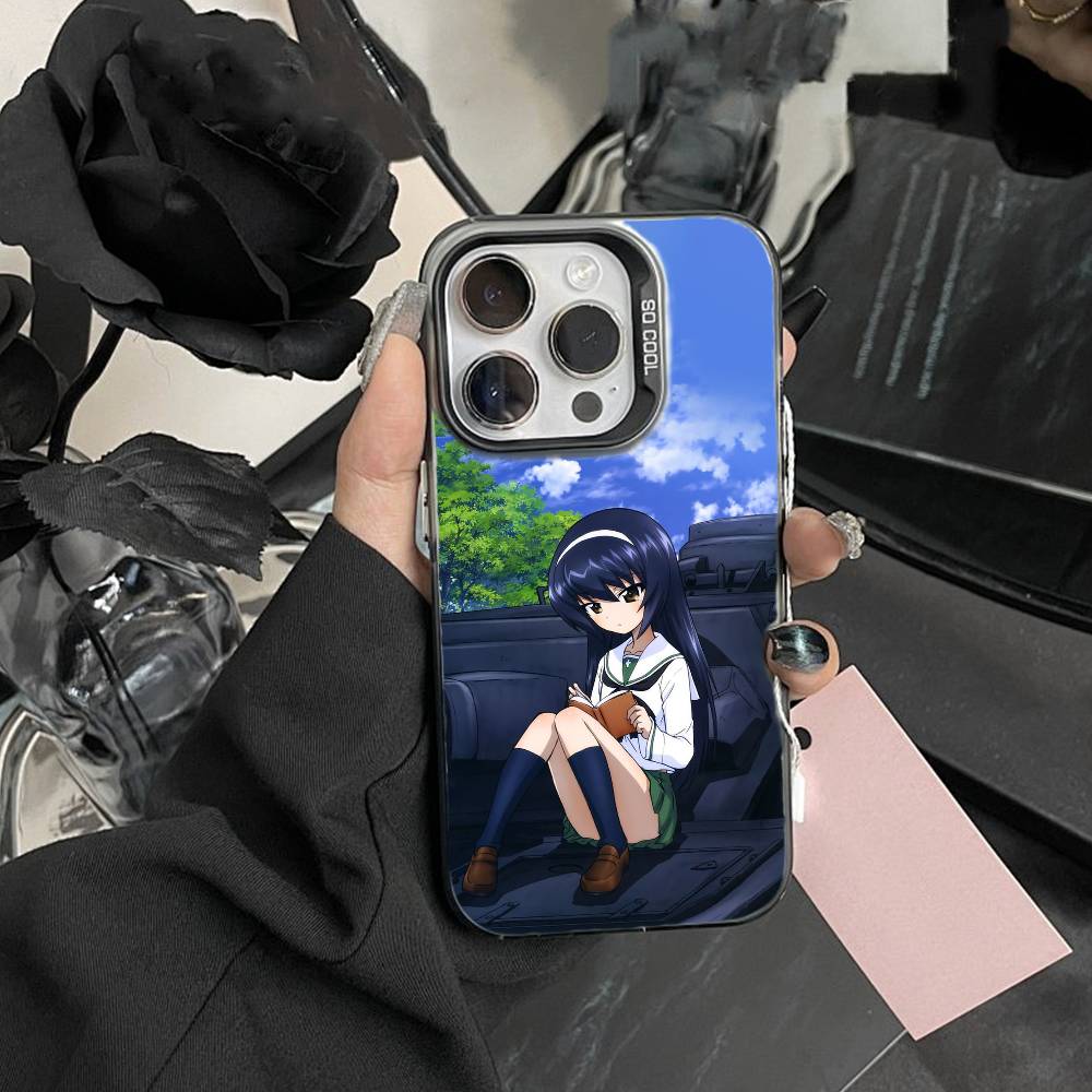 G-GIRLS Und P-PANZER Phone Case For iPhone 17,16,15,14,13,12,Pro MAX Black Matte Shockproof Cover