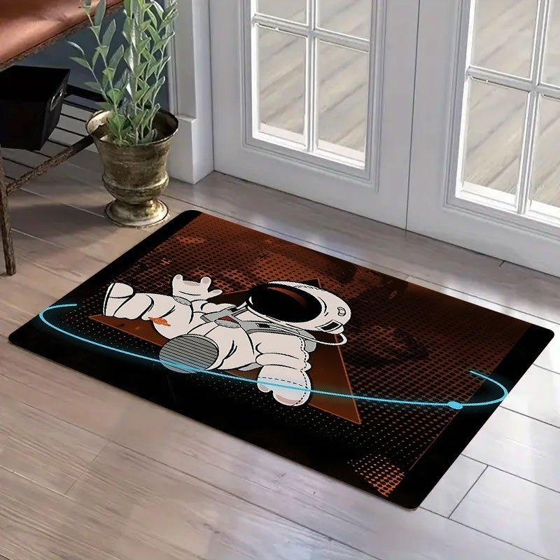 Astronaut Space Rug – Fun Cartoon Design, Soft Mat for Bathroom, Bedroom, Entryway Decor Decoration Floor Mat