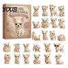 Xmas Party Favors 2026 Dog Christmas Advent Calendar, 24-Day Acrylic 2D Ornament Set Holiday Countdown Decorations with Cute Puppy Designs,