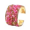 Bracciale Mano Anello Mano con Sassolini Colorati a Bocca Larga per Uomo e Donna, con un Bracciale da Braccio dallo Stile di Alta Gamma e Trendy.