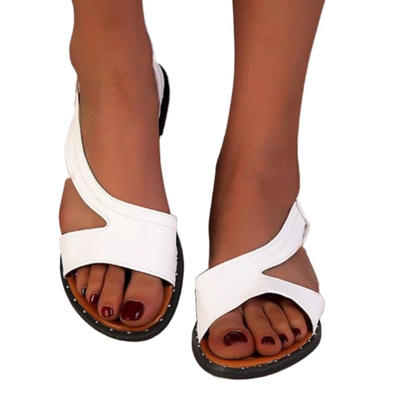 Summer Women Shoes New Fashion Versatile Sandals Simple Retro Classic Flat Shoes Lightweight High-end Office Lady Floor Shoe