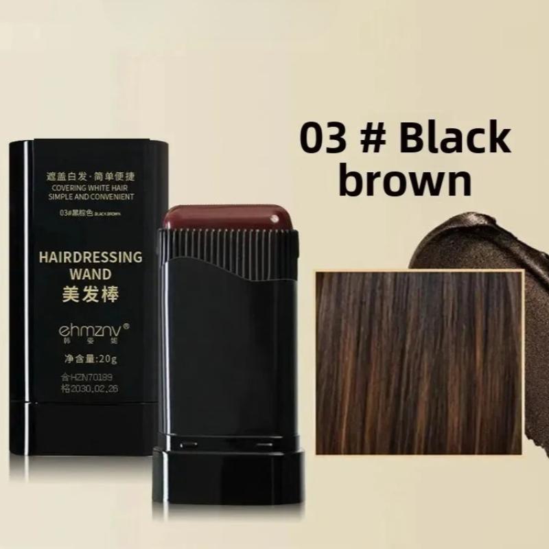 Hair Dye Stick with Comb 2 in1 Temporary Hair Coloring Covered White Hairs Long Lasting Hairline Pen Washable Black Brown Coffee