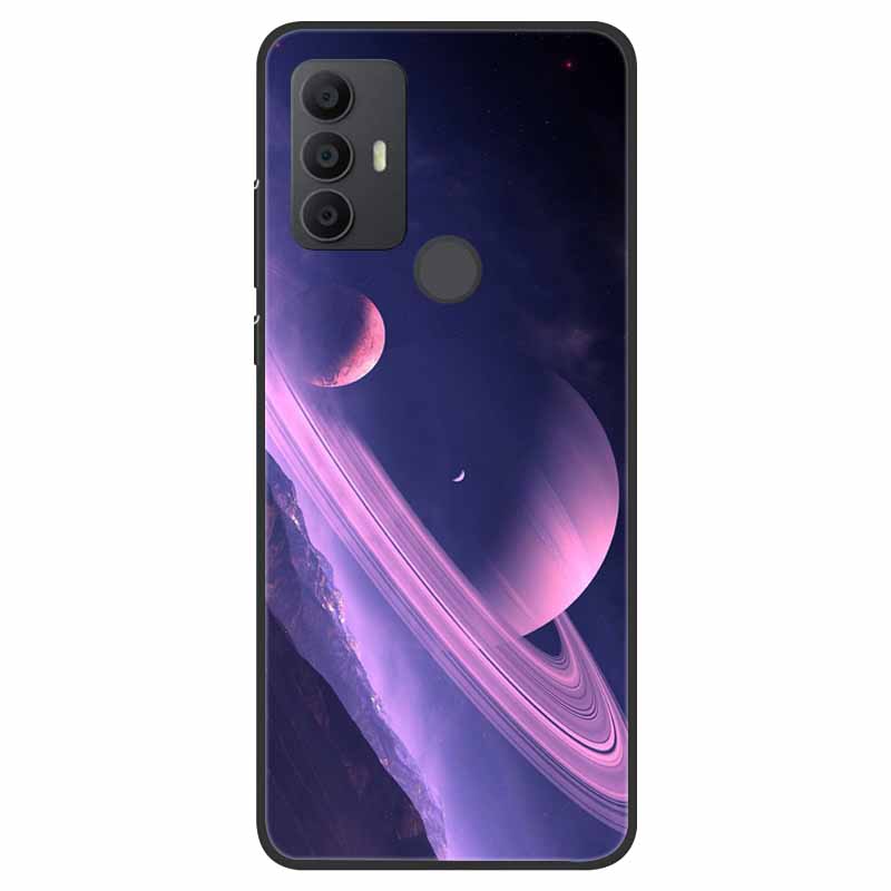 For TCL 30 SE Case Silicone Starry Space TPU Soft Back Cases For TCL 305 Cover Marble Painted for TCL 30SE TCL305 Fashion Bags
