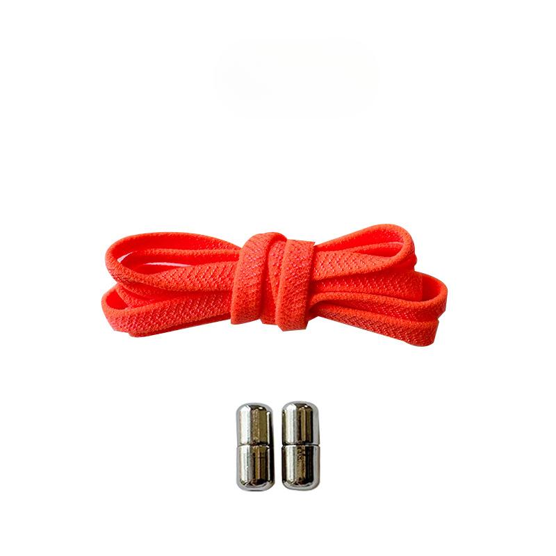 

Шнурки без завязок с металлическим замком – плоские эластичные шнурки для взрослых и детей, кроссовки, быстро надеваемые шнурки для ленивого дня красный