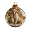 3D Animal Christmas Ball Ornament Funny Dog/Cat/Turtle Hanging Decoraton Clear Plastic Xmas Balls Ornament