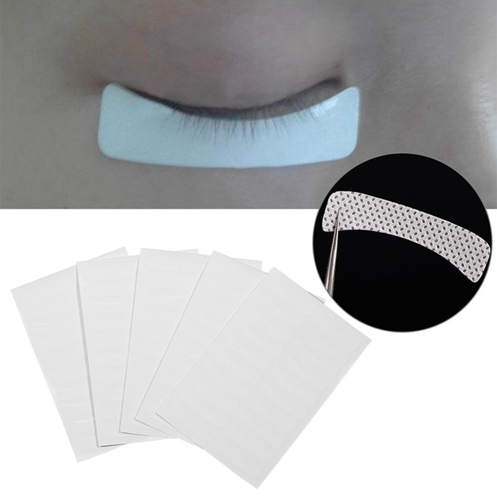 100Pcs Makeup Eye Sticker Soft Nonwoven Eyelash Extension Tinting Tape False Eyelash Pad for Professional and Home Use