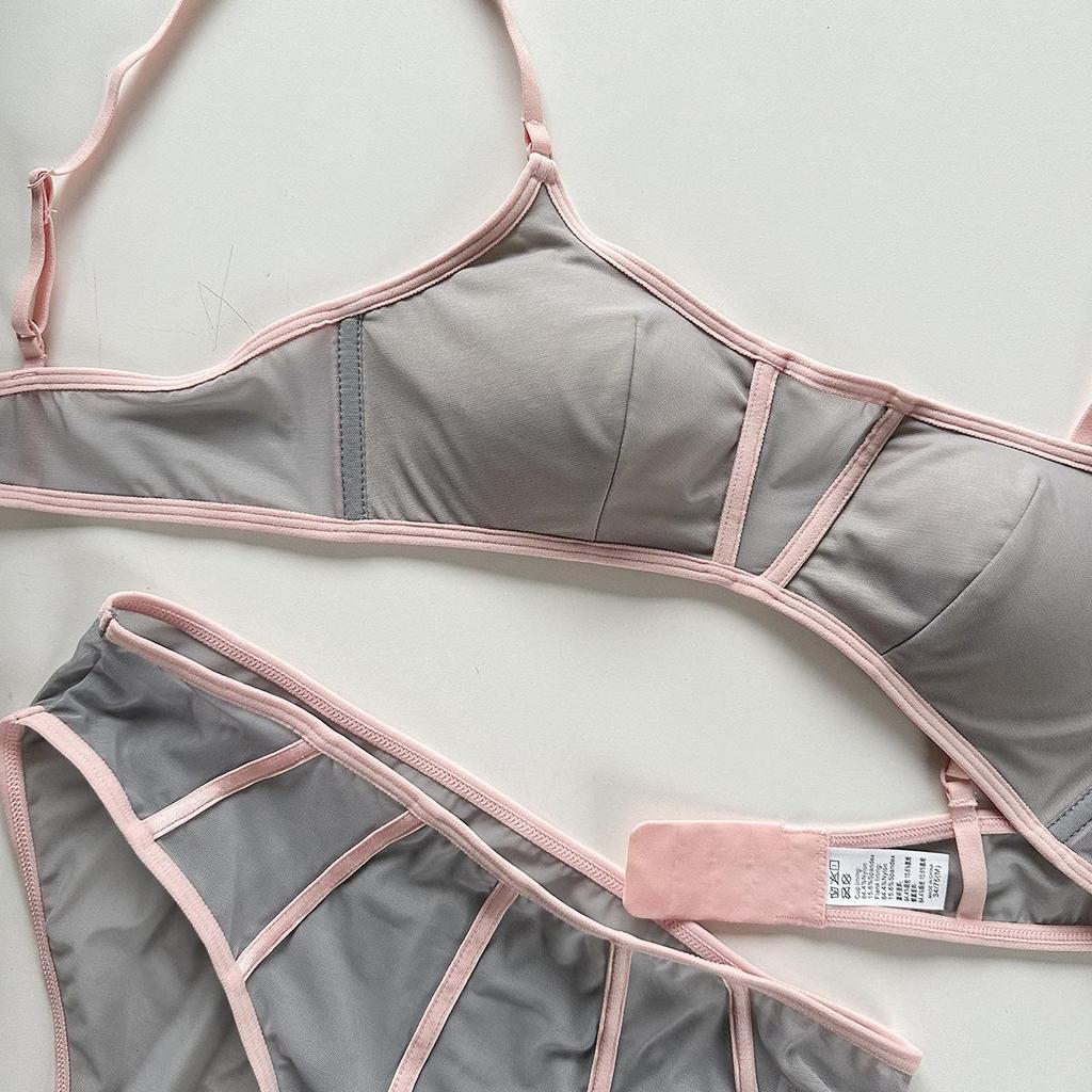 Sommer Atmungsaktives Mesh Colorblock BH für Mädchen mit Brustpolster - Bequem & Anti-Exposition, Ohne Bügel