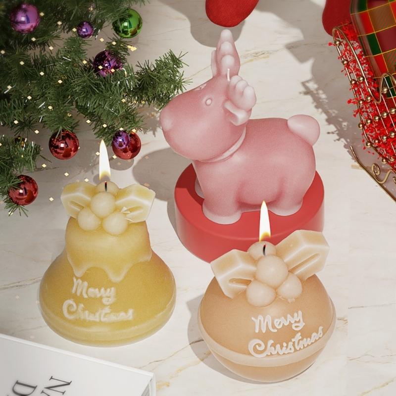 Food Grade Silicone Christmas Mould for Handmade Candle Craft Art Projects Easy Releases