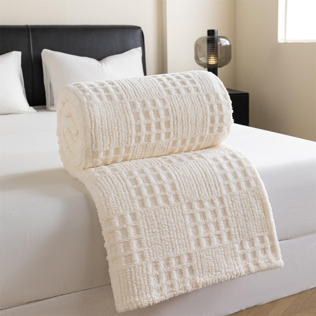 Warm Blanket for Home Bedroom Taft Jacquard Blanket Multifunctional Nap Casual Blanket Soft Comfortable Sofa Blanket