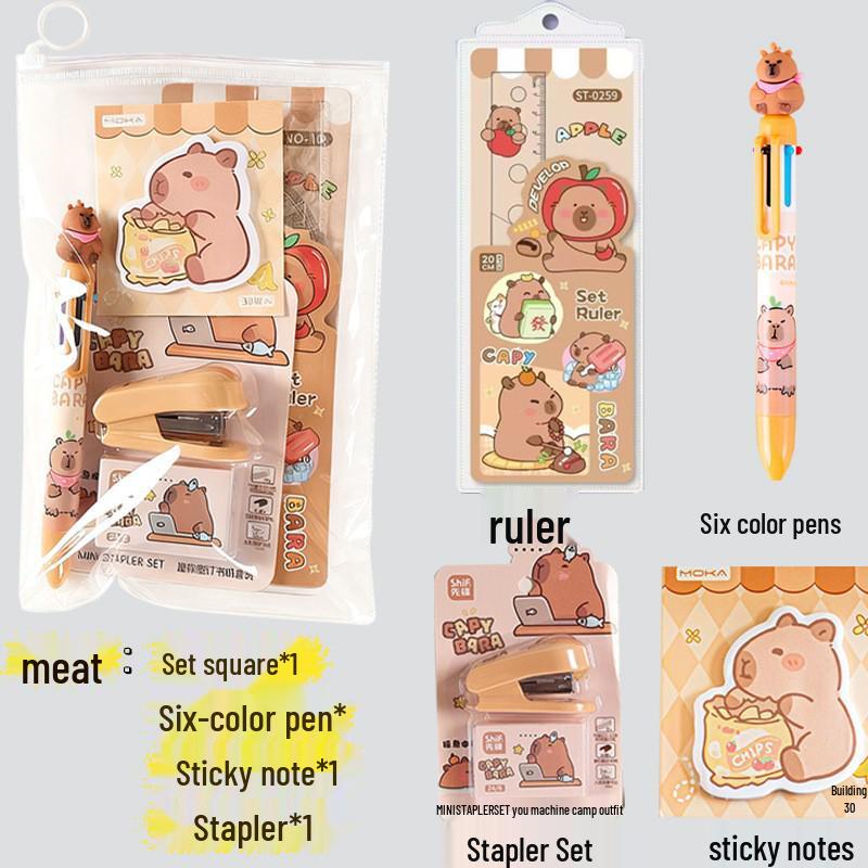 Wasserschwein-Briefpapier-Set: Süßes Schulgeschenkpaket für Kinder