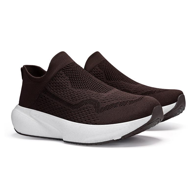 Large Size Popcorn Sole Fly-Woven Mesh Breathable Sports And Leisure Running Shoes One-Pedal Socks Men'S Shoes