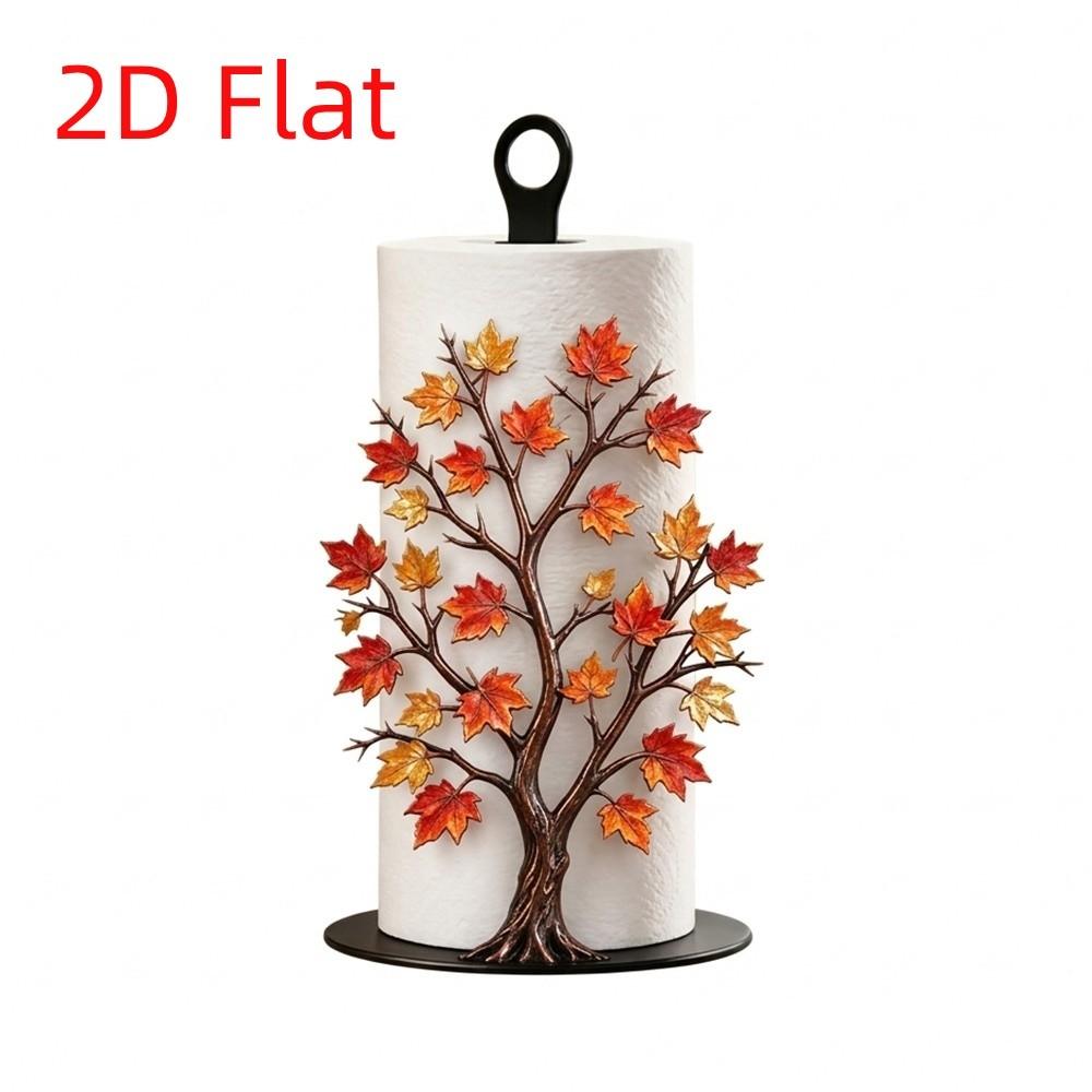 Freestanding Christmas Paper Towel Holder Acrylic Wood Base Kitchen Roll Dispenser Living Room