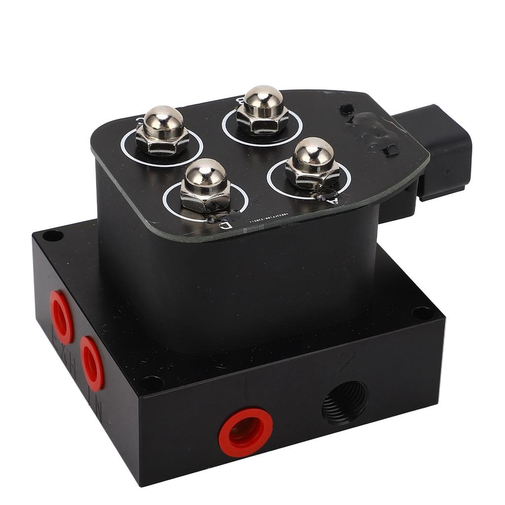 12V Air Suspension Solenoid Valve with Double Blue Barometer 0 To 200PSI Air Ride Suspension Manifold Bag Controller