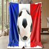 Frankreich Nationalmannschaft Thema Decke Weiche Flanelldecke Plüsch Überwurfdecke Gemütliche Sofa Bettdecke für Heimdekoration