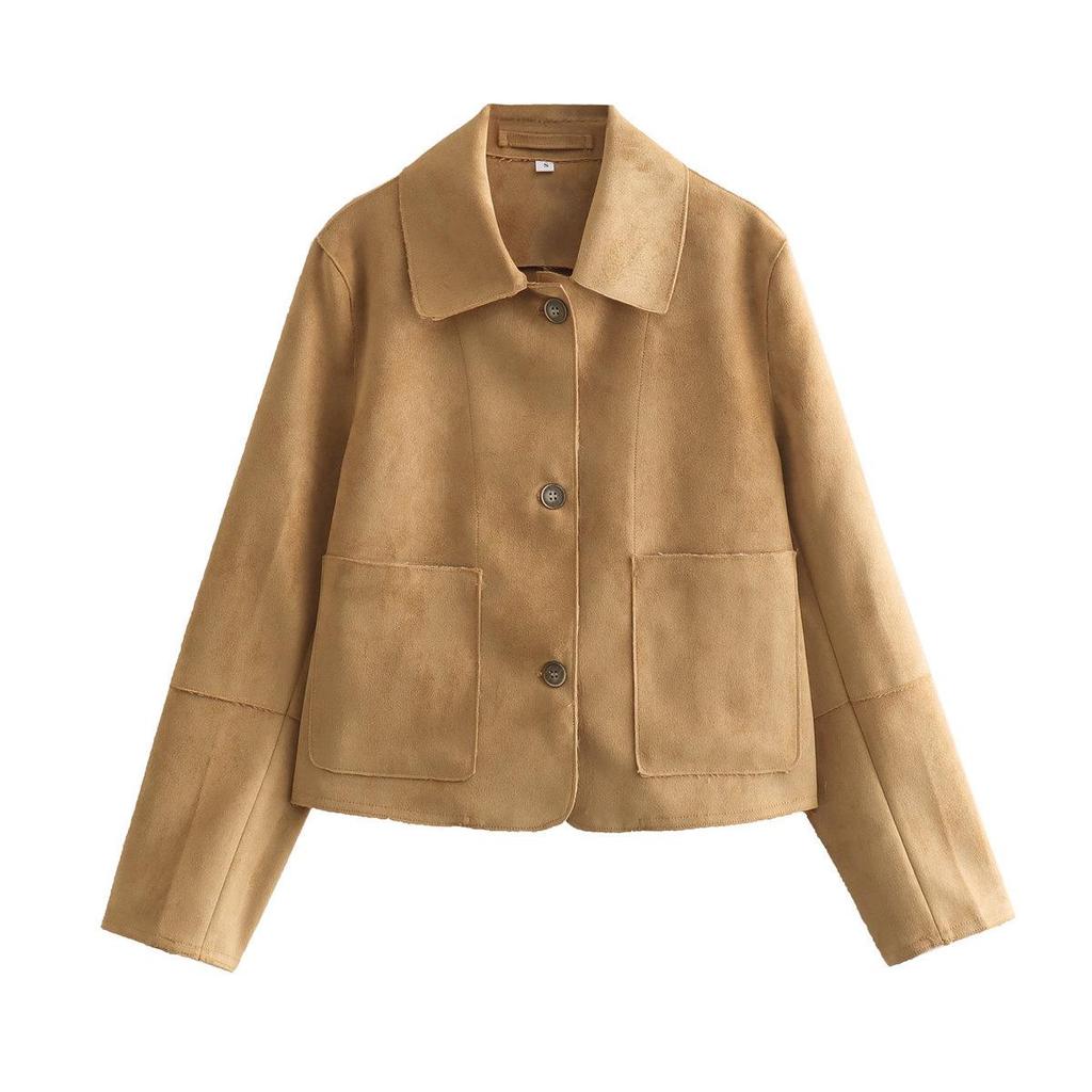 European-American Style Women's Suede Fashion Jacket