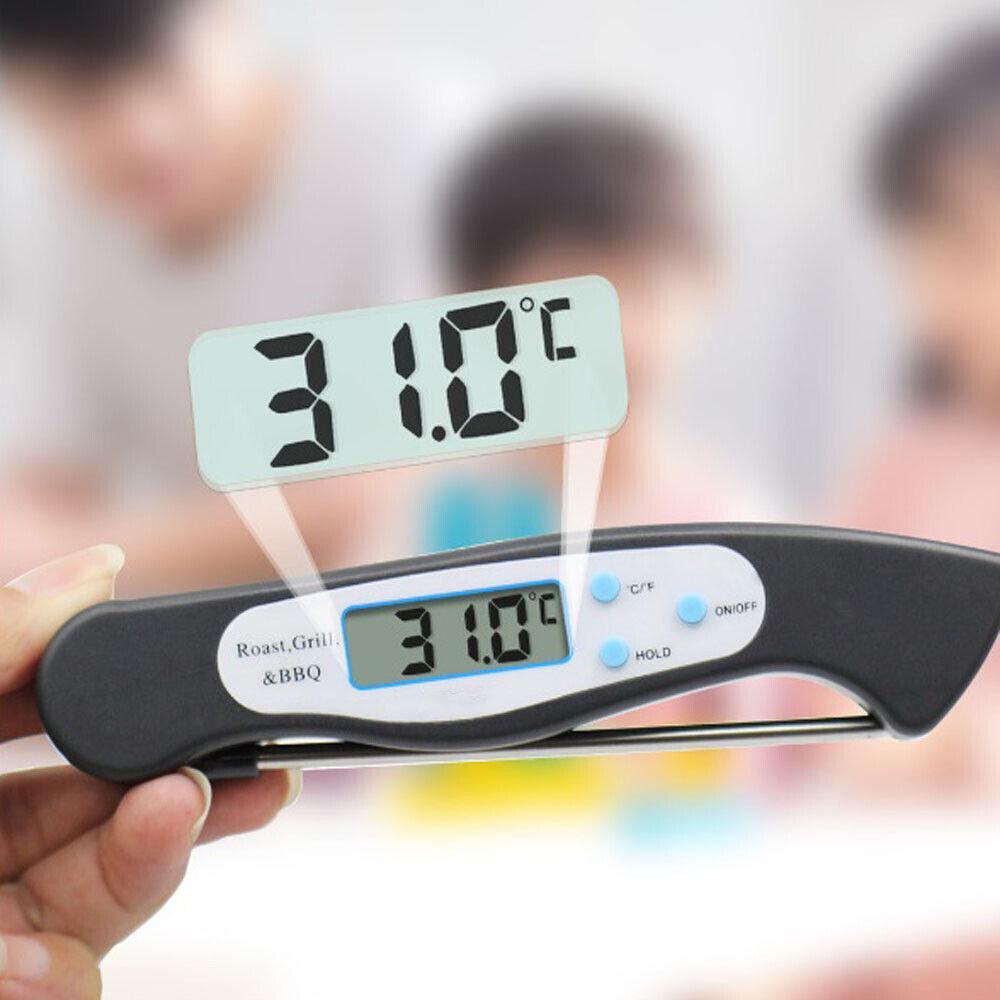 Food Thermometer Digital Food Cooking BBQ Meat Fork Barbecue Probe Wireless Meat Foldable Thermometer