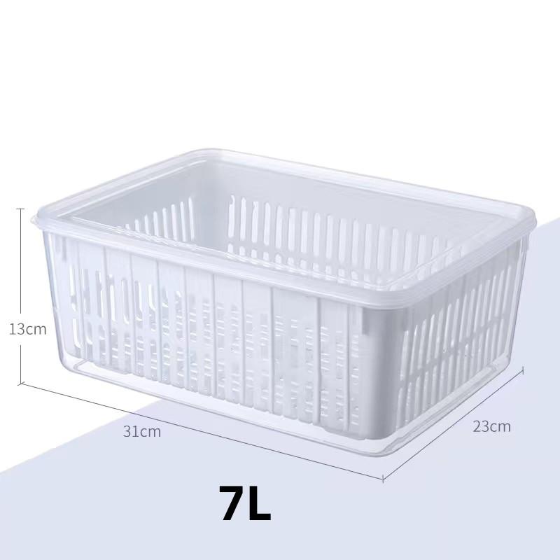Kühlschrank-Organizer, Kühlschrank-Aufbewahrungsbox, Frischgemüse-Obst-Boxen, Abflusskorb, Aufbewahrungsbehälter, Speisekammer, Küchen-Organizer