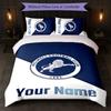 Millwall Custom Name Text Bedding Set 1 Duvet Cover+2 Pillowcases Soccer Logo Personalized Gift For Special Occasion Bedroom Decor
