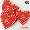 Wooden Christmas Ornaments Design, 10 Pack Hanging Holiday Decor for Tree