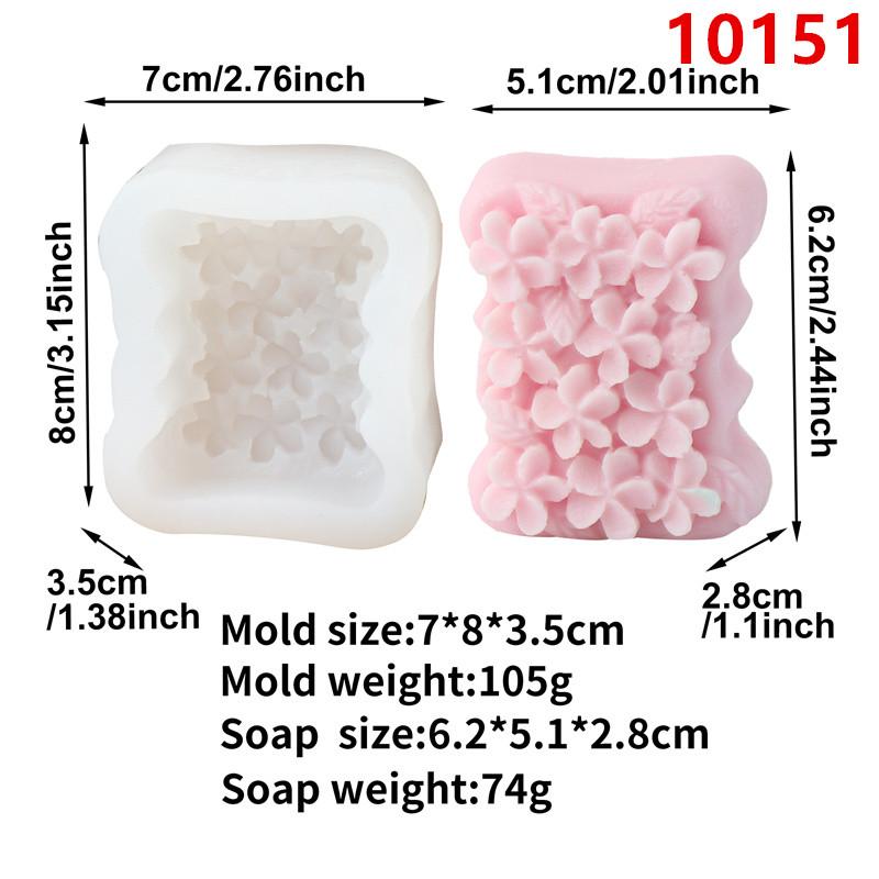 

Flat floral pattern relief silicone soap mold DIY lily peony floral fragrance soap make tool silicone mold