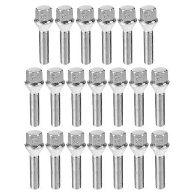 ACROPIX Wheel Spacer Extensions for Jeep Cherokee 2014-2022, M12x1.25 Conical Seat, 19mm Hex, 40mm Shank Length, 20 Pieces