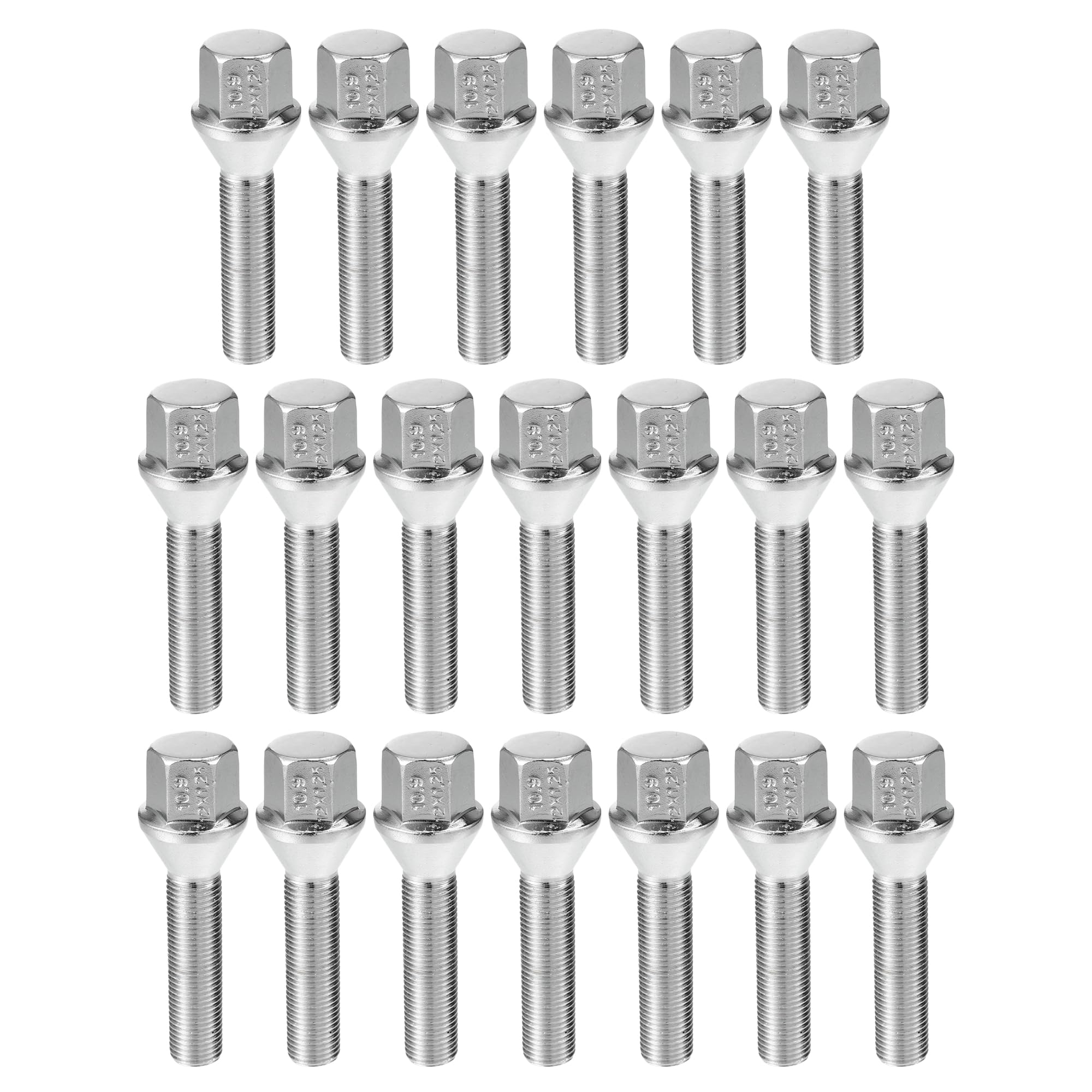 

ACROPIX Wheel Spacer Extensions for Jeep Cherokee 2014-2022, M12x1.25 Conical Seat, 19mm Hex, 40mm Shank Length, 20 Pieces