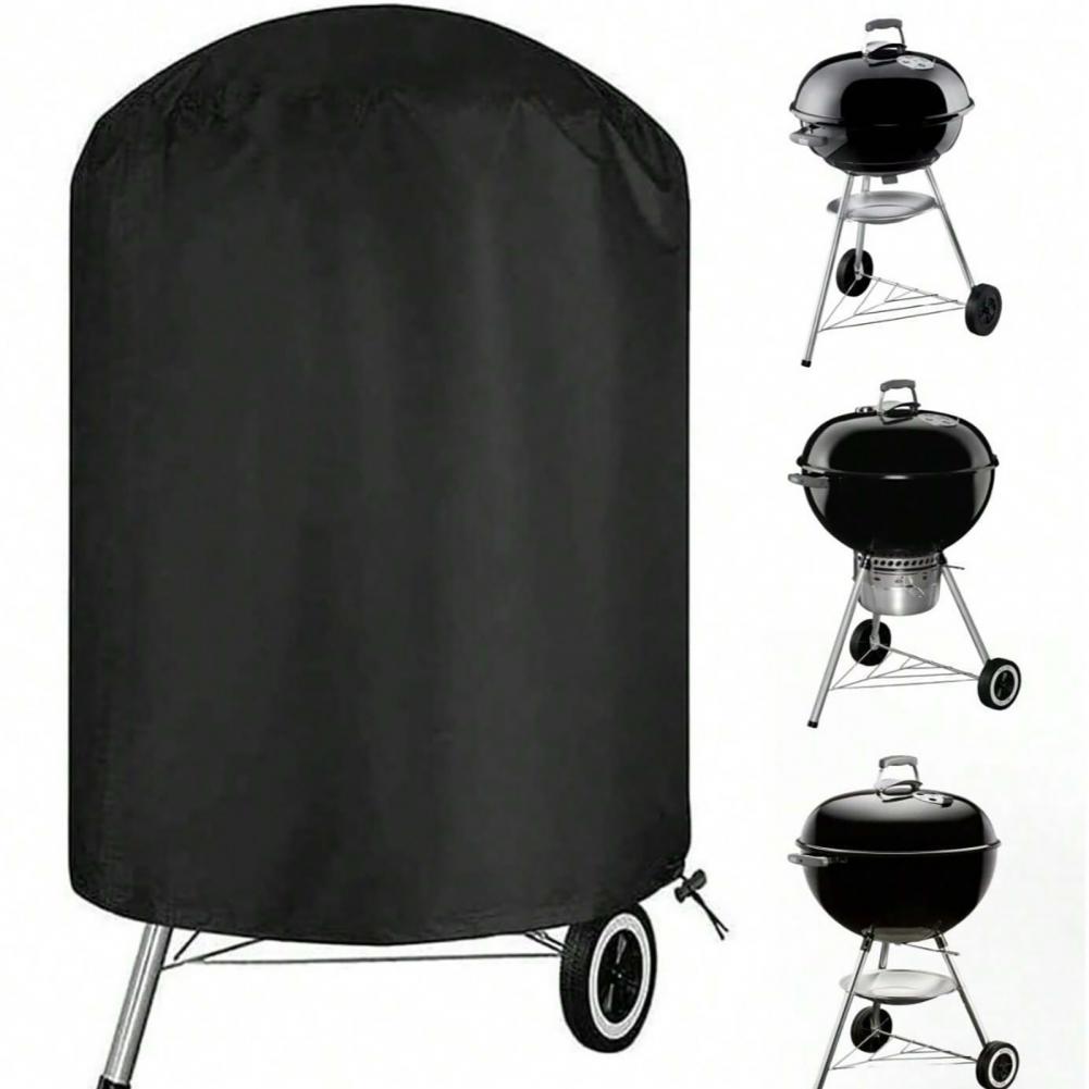 Waterproof Bbq Grill Cover Waterproof Round Charcoal Grill Cover with Drawstring for All-weather Protection Tear for Outdoor