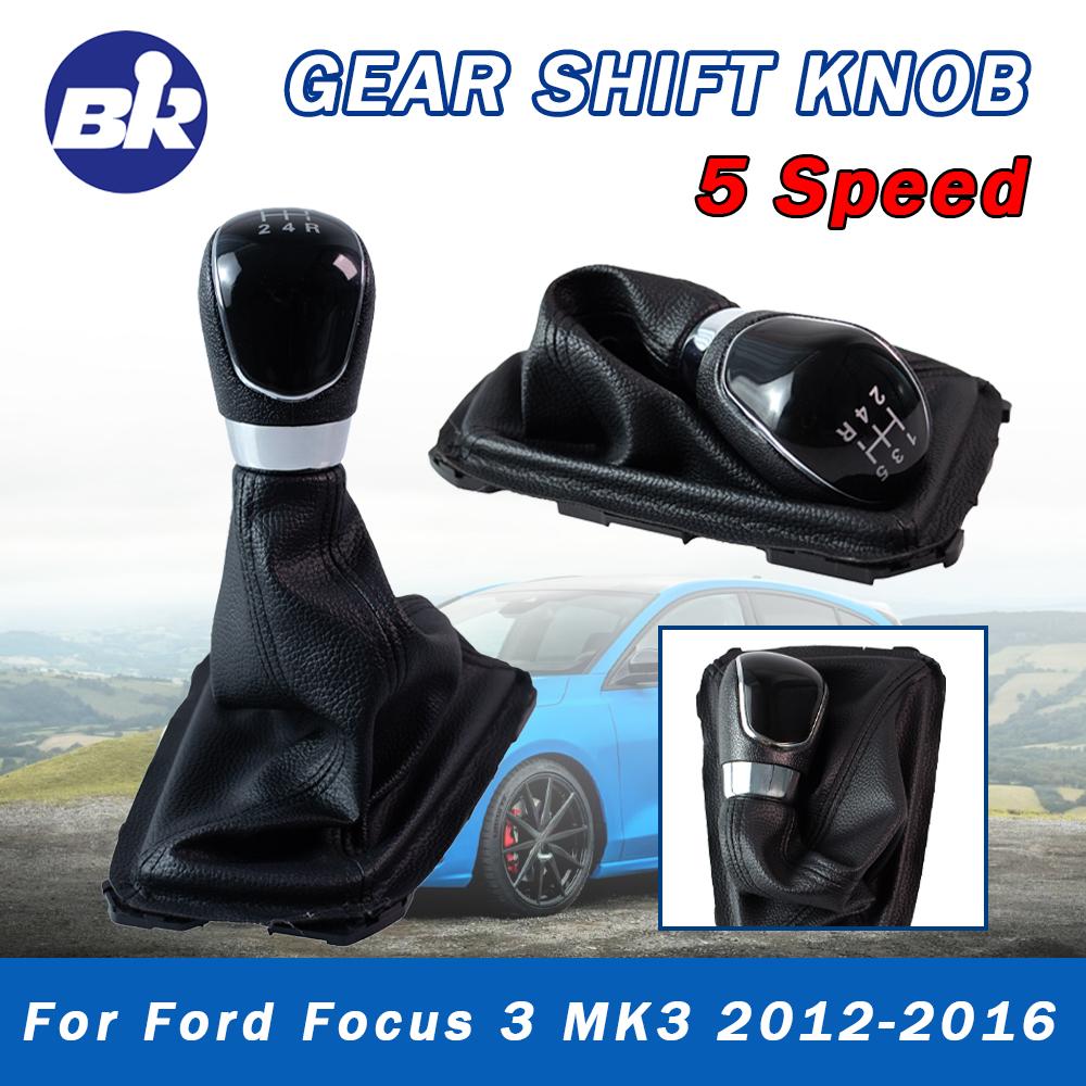 High-quality Manual Gear Shift Knob Car Accessories 5/6 Speed For Ford Focus 3 MK3 1.6 2012 2013 2014 2015 2016 Car Styling