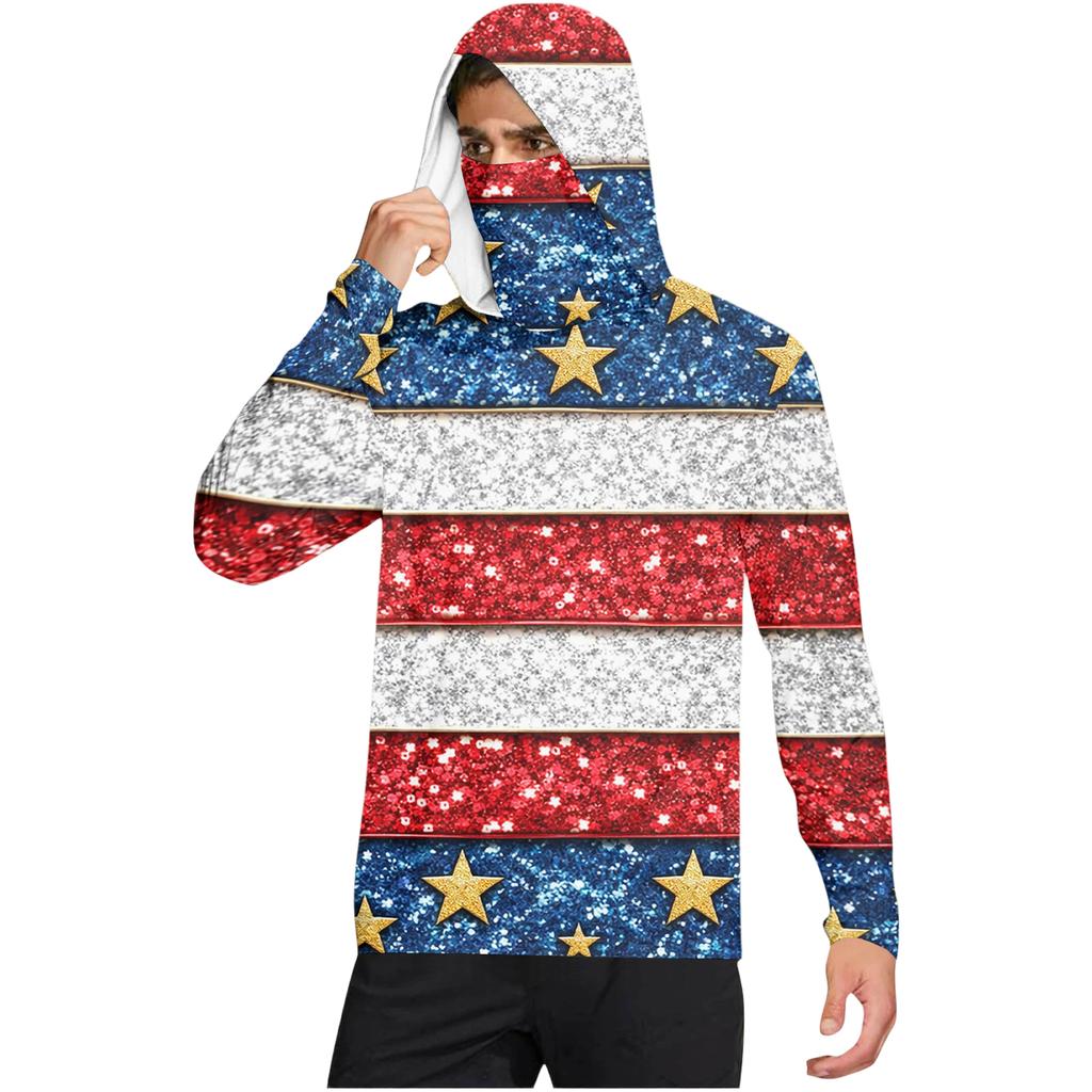 Men's Casual Hooded Long Sleeve Sunscreen Top
