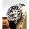 Popular Men's Automatic Mechanical Watch, Light Luxury Business Waterproof Luminous Wristwatch, Fashionable Retro Leather Strap Men's Watch
