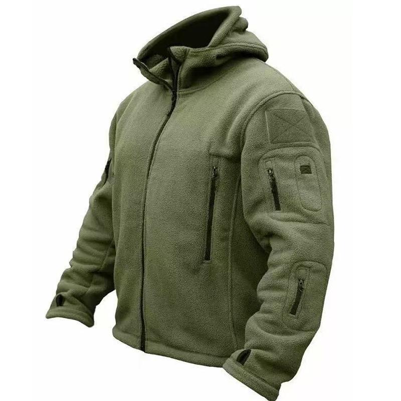 Men Polar Fleece Tactical Winter Autumn Hiking Fishing Camping Trekking Thermal Jackets Outdoor Sports Hood Caro Coat Softshell