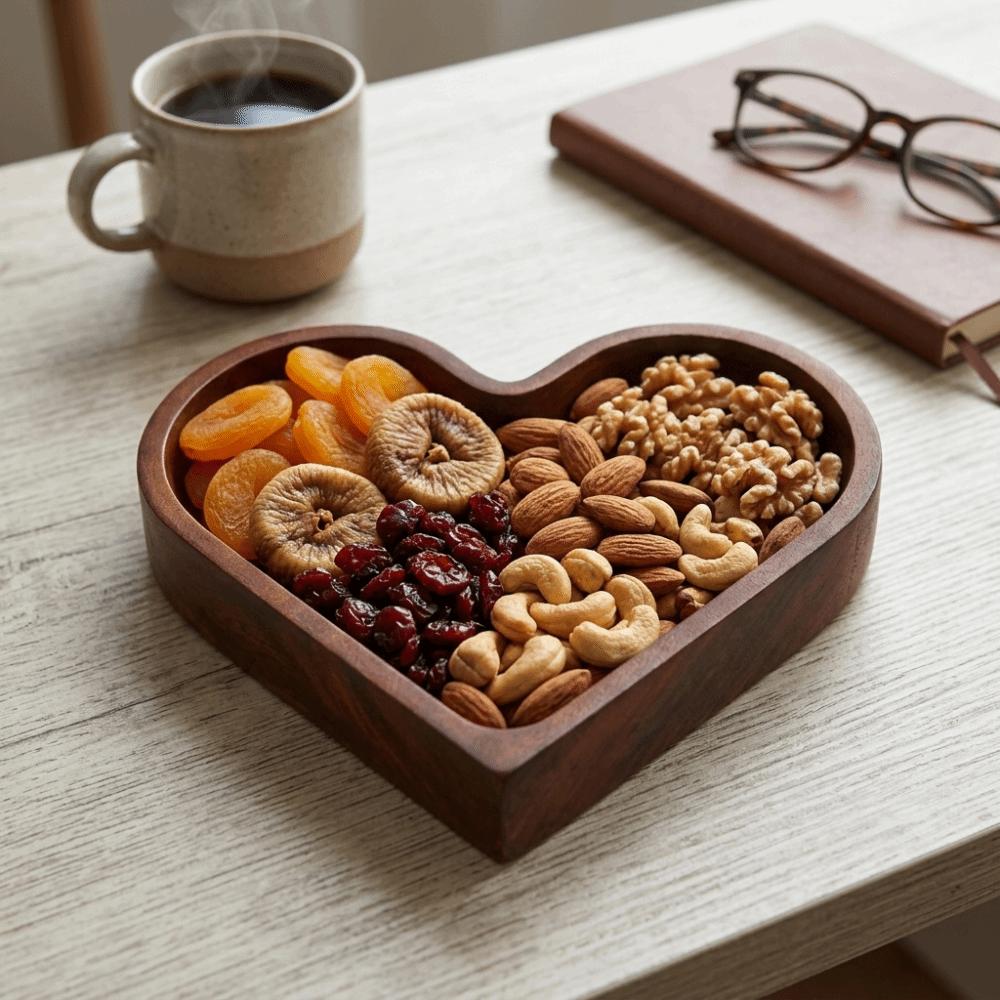Smooth Serving Platter Heart Outline Decorative Plate Sturdy Snack Storage Tray Dessert Display