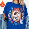 Summer Disney Snow White Graphic Tshirt Men Women Fashion Cotton Quality Casual Loose Short Sleeve Classic Unisex