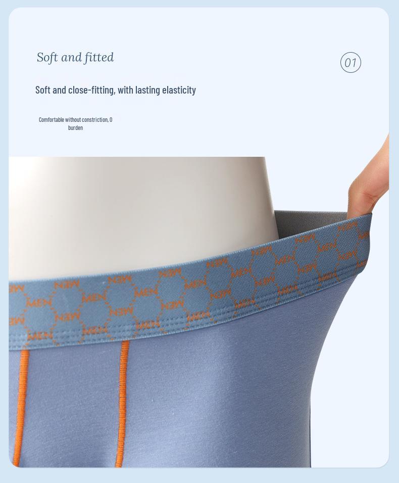 Men's Color Block Low-Rise Boxer Briefs - Cotton Sports Fitness Underwear