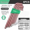 A Industrial S2 Alloy Steel 9-Piece Colored Torx Hex Key Set LA319103