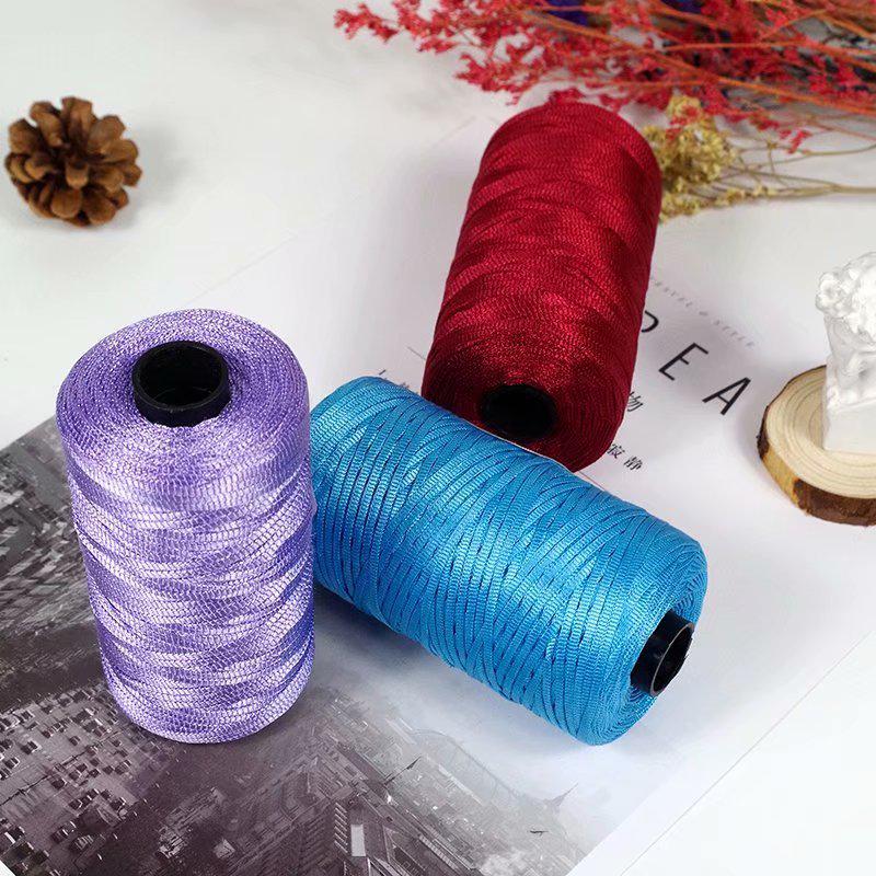 DIY Ice Silk Flat-Belt Hat & Slippers Crochet Kit with Wool Ball