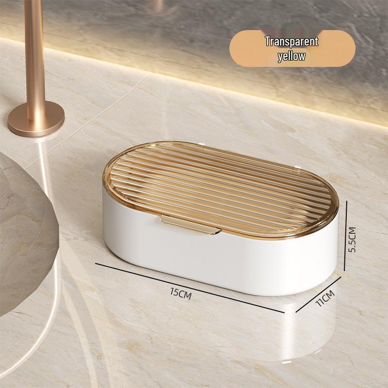 Doppellagige Seifenschale mit Deckel: Elegante Badezimmer-Arbeitsplattenaufbewahrung