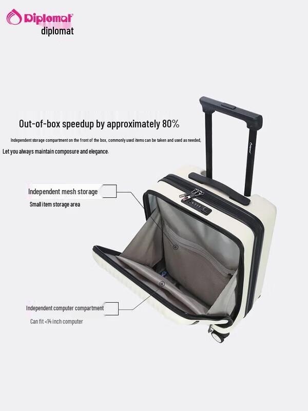 Diplomat TC-26102 Front-Opening Carry-on Luggage