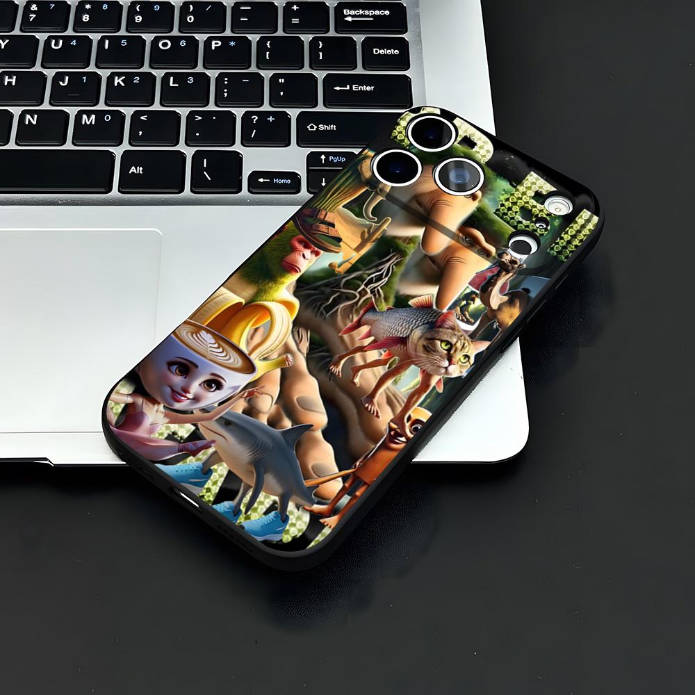 Animals Italian Brainrot Phone Case For IPhone 17 Air 16 E Pro Max 15 14 13 Mini 12 Pro 11 Max Plus Black Soft Shell