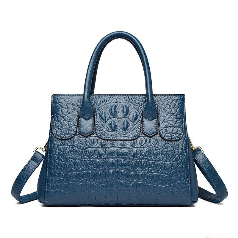 Crocodile Pattern Women's Bag New Korean Style Fashion Large Capacity Handbag Middle-aged Mother Crossbody Bag Tote Bag