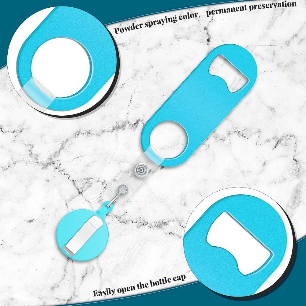 Stainless Steel Beer Opener Retractable Badge Clips Holder NEW Bartender Opener  Gift