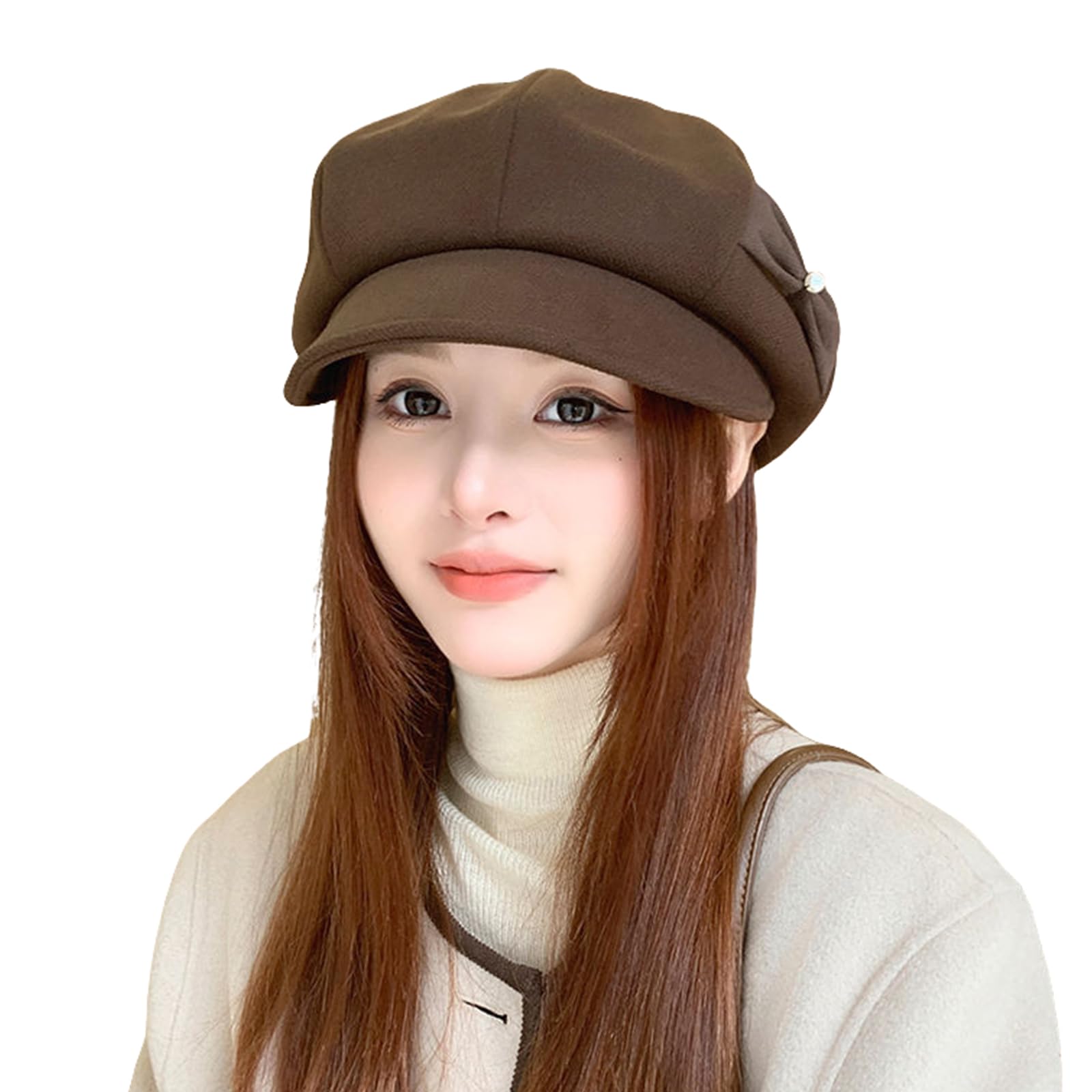 

Casquette Ribbon Hunting UV Slimming Solid Sun G0189 [Karsaer] Women s Hat, Spring/Autumn, Design, Charming, Cap, Protection, Effect, Stylish, Color, кофейный